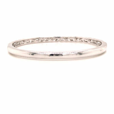 18K 5.0 Carat Diamond Bangle Bracelet White Gold