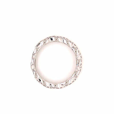 14K Diamond Twist Band White Gold