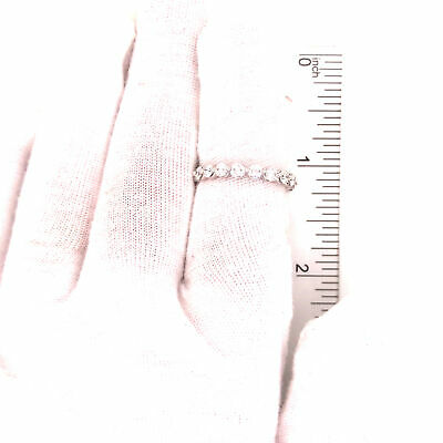 14K Round Diamond Halfway Eternity Band White Gold
