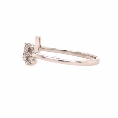 14K Diamond 'love' Ring White Gold