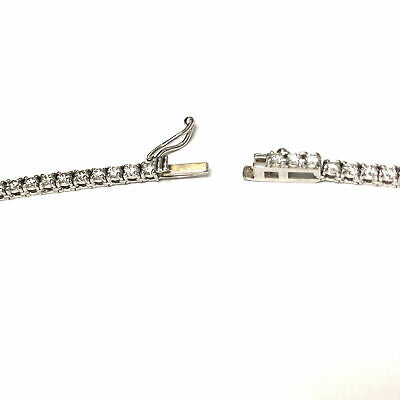 14K Diamond Tennis Necklace White Gold