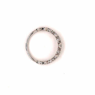 18K Diamond Cluster Band White Gold