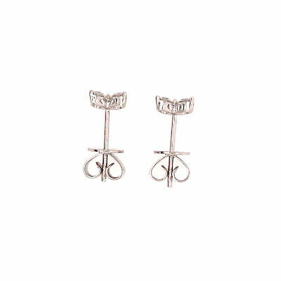 14K Diamond Butterfly Earrings White Gold