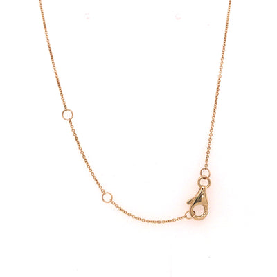 14K Diamond Pave Heart Necklace Yellow Gold 0.17ctw