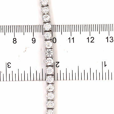 14K 10.53 Carat Diamond Line Bracelet White Gold