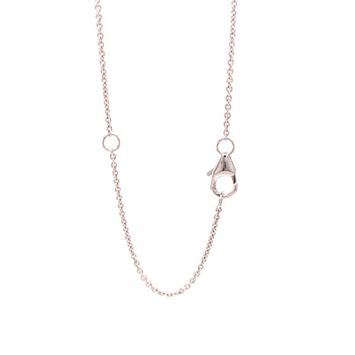 14K Diamond Cluster Heart Pendant White Gold