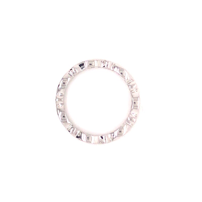 14K Marquise and Round Shape Band White Gold