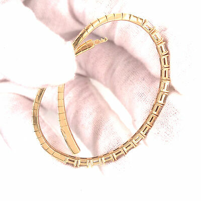 14K Emerald Diamond Flexible Bangle Bracelet Yellow Gold