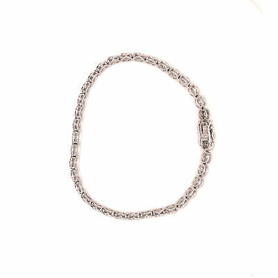 14K Diamond Bezel Tennis Bracelet White Gold
