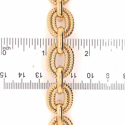 18K Yellow Gold Italian Oval Braided Link Bracelet