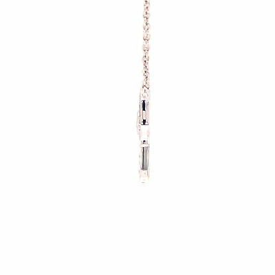 14K Diamond Hamsa Necklace White Gold
