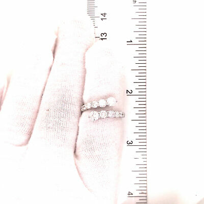 18K Diamond Graduated Double Row Band White Gold