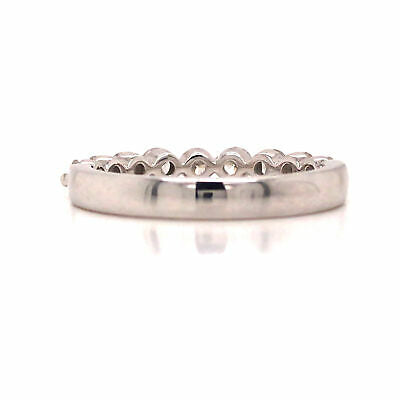 14K Round Diamond Halfway Eternity Band White Gold