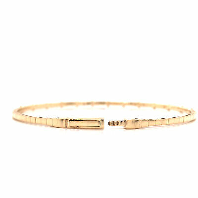 14K Diamond Flexible Bangle Yellow Gold