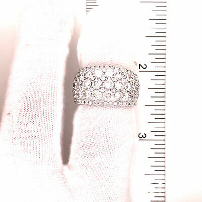 18K Wide Diamond Band White Gold