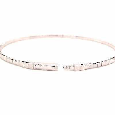 14K Diamond Flexible Bangle White Gold