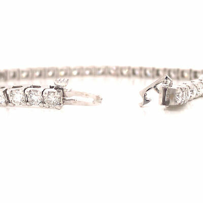 14K Diamond 6.28 Carat Tennis Bracelet White Gold