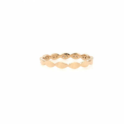 14K Diamond Marquise Shape Cluster Band Yellow Gold