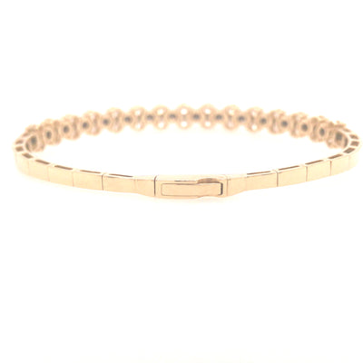 14K Flexible Diamond Bangle Yellow Gold
