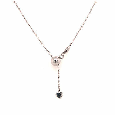 14K Diamond Tennis Adjustable Length Necklace White Gold