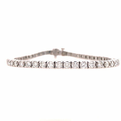 14K Diamond Tennis Bracelet White Gold