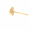 18K Diamond Heart Shape Cluster Earrings Yellow Gold