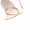14K Diamond Flexible Bangle Bracelet Yellow Gold