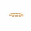 14K Diamond Marquise Shape Cluster Band Yellow Gold