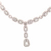 18K Diamond Cluster Y Drop Necklace White Gold