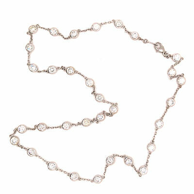 Platinum Diamond By The Yard Necklace