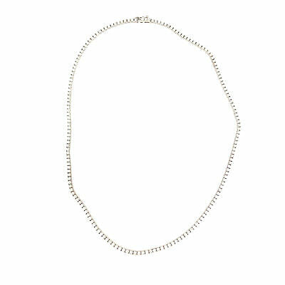 14K Diamond Tennis Necklace White Gold