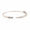 18K Baguette and Round Diamond Bangle White Gold