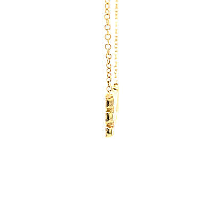 14K Diamond 'LOVE' Necklace Yellow Gold
