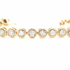 14K Diamond Bezel Tennis Bracelet Yellow Gold