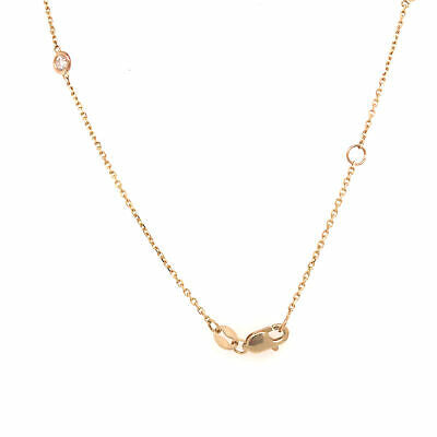 14K Diamond By The Yard Necklace Yellow Gold