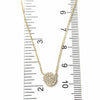 14K Diamond Pave Disc Necklace Yellow Gold 0.12ctw