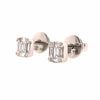 14K  Diamond Cluster Earring Studs White Gold