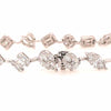 18K Multi Shape Cluster Diamond Bracelet White Gold