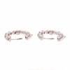 14K Diamond Huggie Earrings White Gold