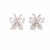14K Diamond Butterfly Earrings White Gold