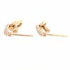 14K Diamond Link Drop Earrings Yellow Gold
