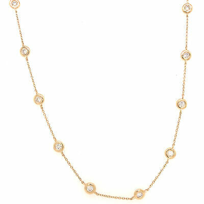 Diamond By The Yard Necklace in 14K Yellow Gold
