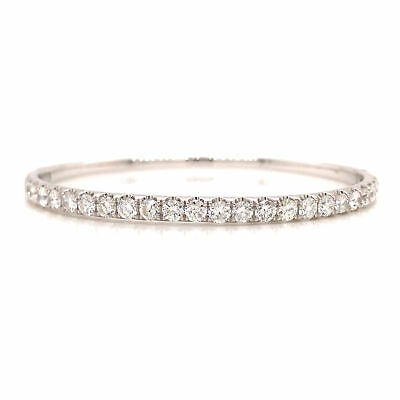 18K 3.0 Carat Diamond Bangle White Gold