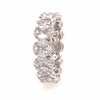18K Marquise and Princess Cut Diamond Oval Cluster Eternity Band White Gold