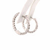 14K Diamond In/Out Hoops White Gold