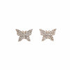 14K  Diamond Pave Butterfly Earrings White Gold
