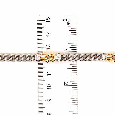 14K Two-Tone Gold Diamond Chain Bracelet
