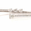 18K Diamond Pear Shape Wrap Bangle Bracelet White Gold