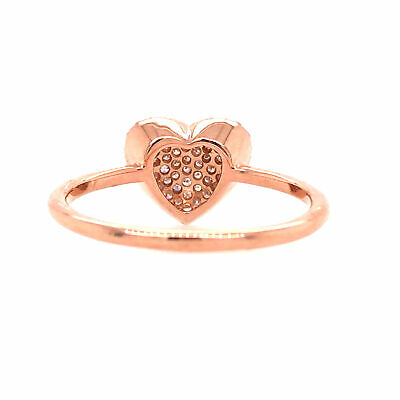 Love Struck Diamond Heart Ring 14K Rose Gold