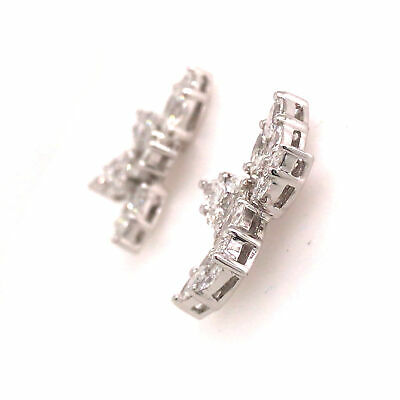 18K Diamond Cluster Earring White Gold